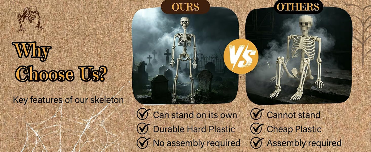 wymulot 2-Pack 40-Inch Posable Halloween Skeletons – 2 Pack 40 Inches Halloween Skeleton – product detail