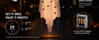 CRILARY Hlwn-ghost-01 5.9-Foot Lighted Halloween Swinging Ghost – white – product detail