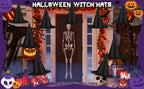 Helimoto 12-Piece Hanging Halloween Witch Hat Set – Black – product detail