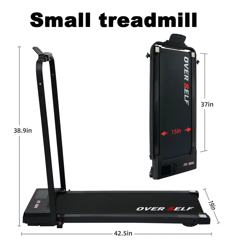 OVER SELF 2-in-1 Foldable Treadmill - 2in1 Walk/Roll, Remote Control, Adjustable Incline, Low Noise, Portable Compact Design, Indoor Exercise Home Gym Cardio Equipment, Caminadora, DealsForYouDays · 22