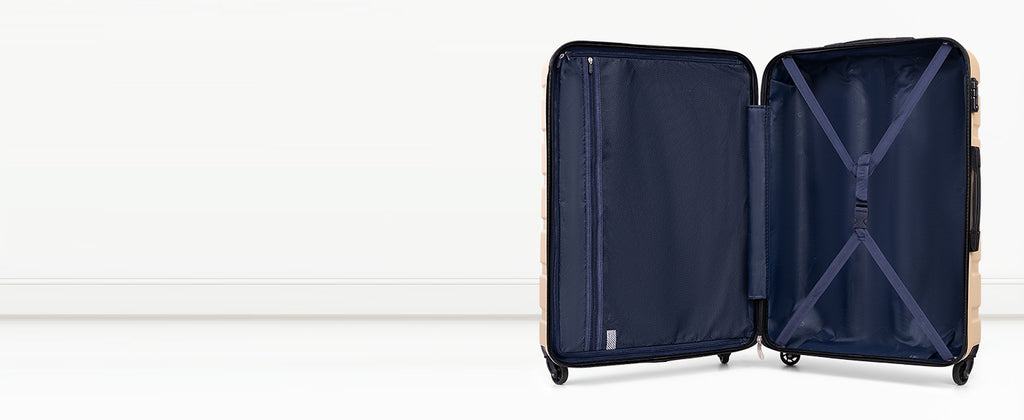 Coolife YD000013 Hardside Luggage Set – 3 Piece Set (20/24/28in), Apricot Black – product detail