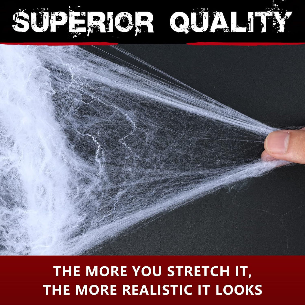 ZPISF Stretchable Halloween Cobwebs with 30 Spiders, Large