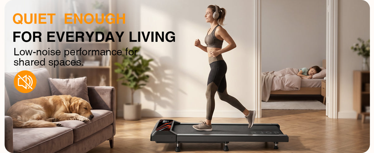 RJOP N4054 Under-Desk Walking Treadmill – Black-Red – product detail