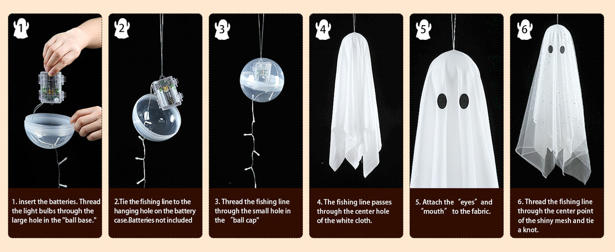 AYGXU SG-1 Lighted Halloween Ghost with Maple Leaf Swing – swing ghost – product detail