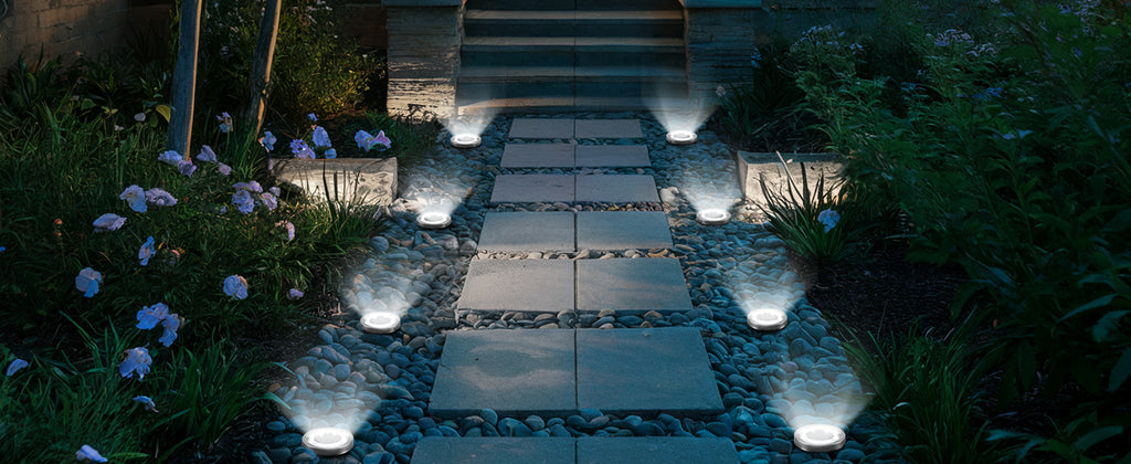 SOLPEX Solar Ground Lights, Cool White, 10-Pack