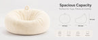 Gurxien Faux Fur Bean Bag Cover – Light Gray, Adult L (No Filling)