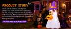 GOOSH 69431 6.2-Foot Halloween Dog & Ghost & Pumpkin Inflatable – White – product detail