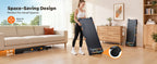 Acezoe S40-4 Under-Desk Walking Treadmill – Black with Blue & Orange – product detail