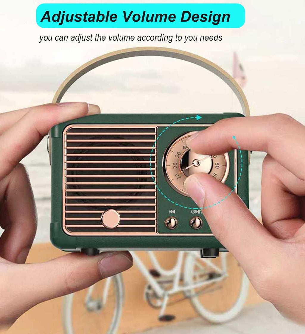 Dosmix Retro-Style Bluetooth Speaker, Green