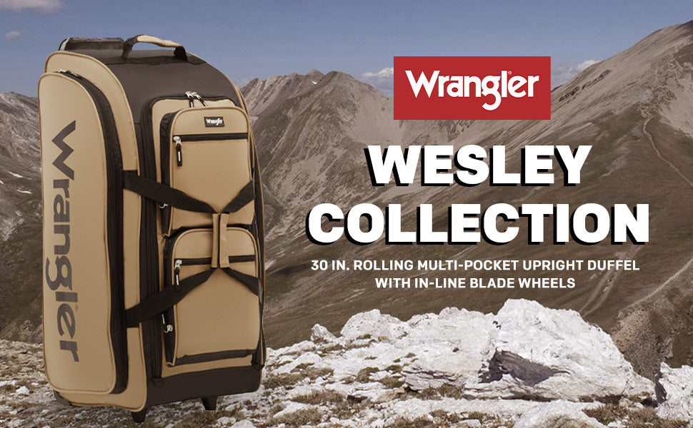 Wrangler Wesley 30-Inch Rolling Duffel Bag – Ambergold – product detail