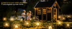 GIGALUMI Solar Firework Garden Lights, Warm White, 2-Pack