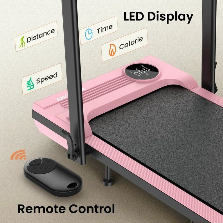 ANCHEER Portable Folding Walking Pad 300lb, 7.5 MPH Under Desk Treadmill with Remote Control & LED Display,2 in 1 Walking Pad Treadmill for Home/Offic · 2