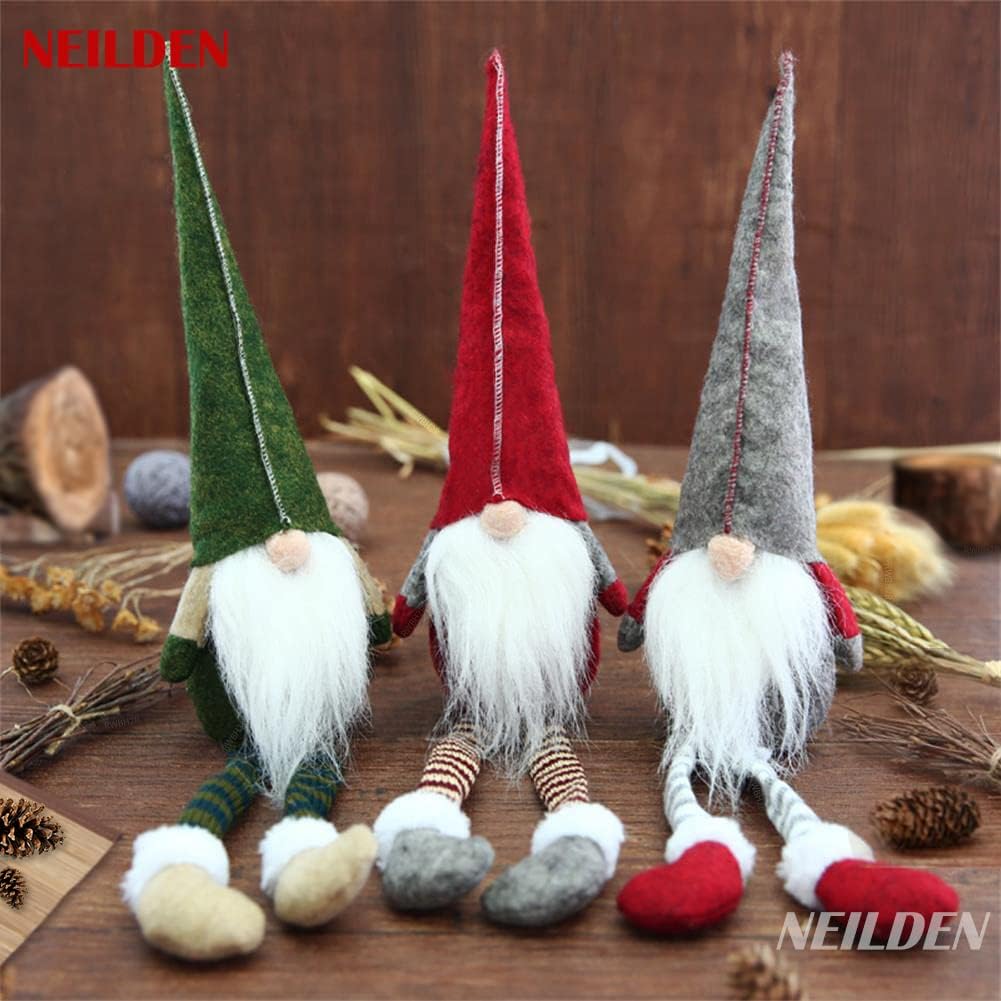 BWFY Long-Leg Christmas Decorative Dolls, Set of 3