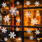 LUDILO White Snowflake Window Clings, 135 Pieces