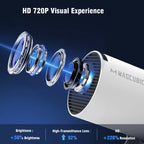 MAGCUBIC HY300Pro Portable 720p Projector, White