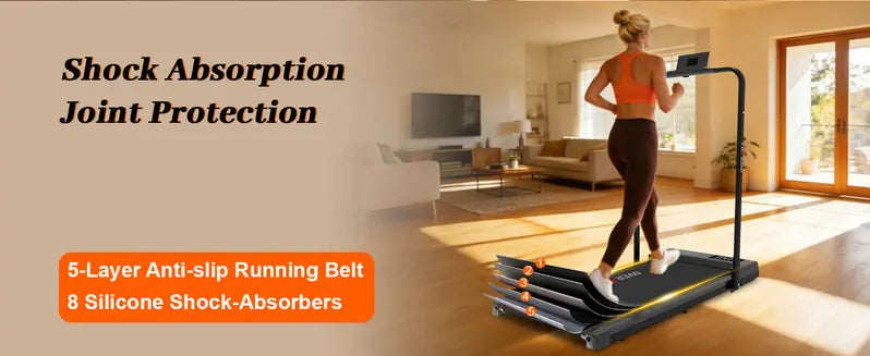 OVER SELF 2-in-1 Foldable Treadmill - 2in1 Walk/Roll, Remote Control, Adjustable Incline, Low Noise, Portable Compact Design, Indoor Exercise Home Gym Cardio Equipment, Caminadora, DealsForYouDays · 16
