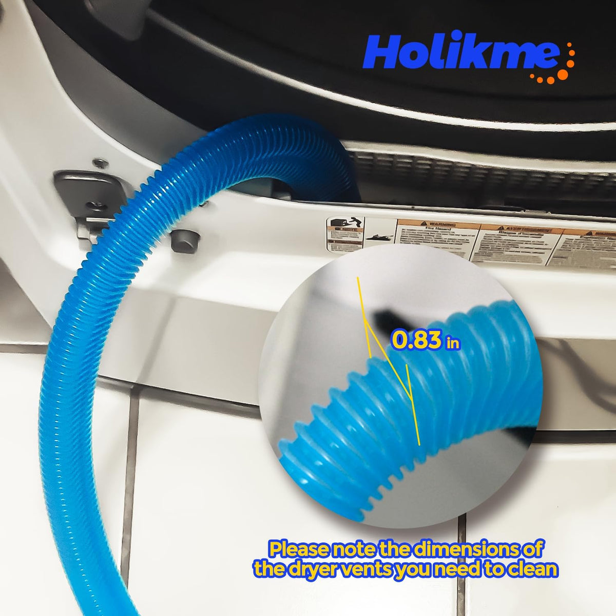 Holikme Dryer Lint Vacuum Attachment Kit, Blue