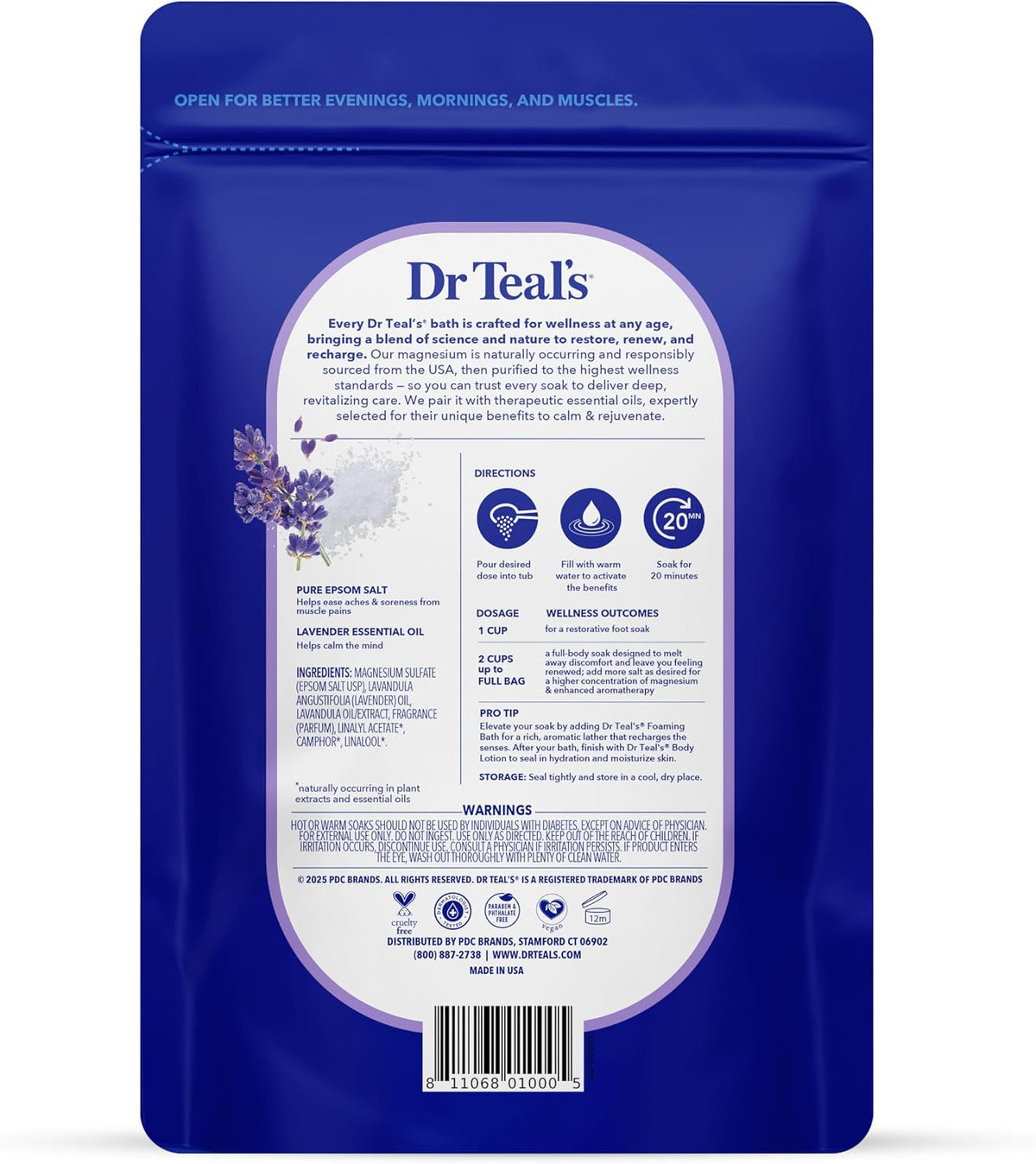 Dr Teal's Lavender Epsom Salt, 48 oz