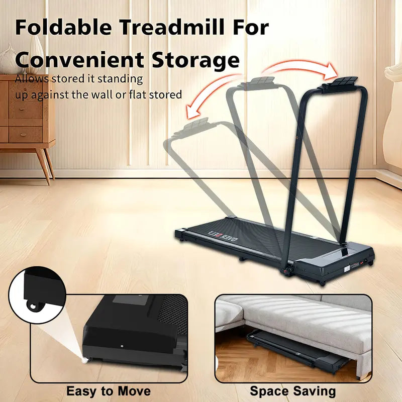 OVER SELF 2-in-1 Foldable Treadmill - 2in1 Walk/Roll, Remote Control, Adjustable Incline, Low Noise, Portable Compact Design, Indoor Exercise Home Gym Cardio Equipment, Caminadora, DealsForYouDays · 5