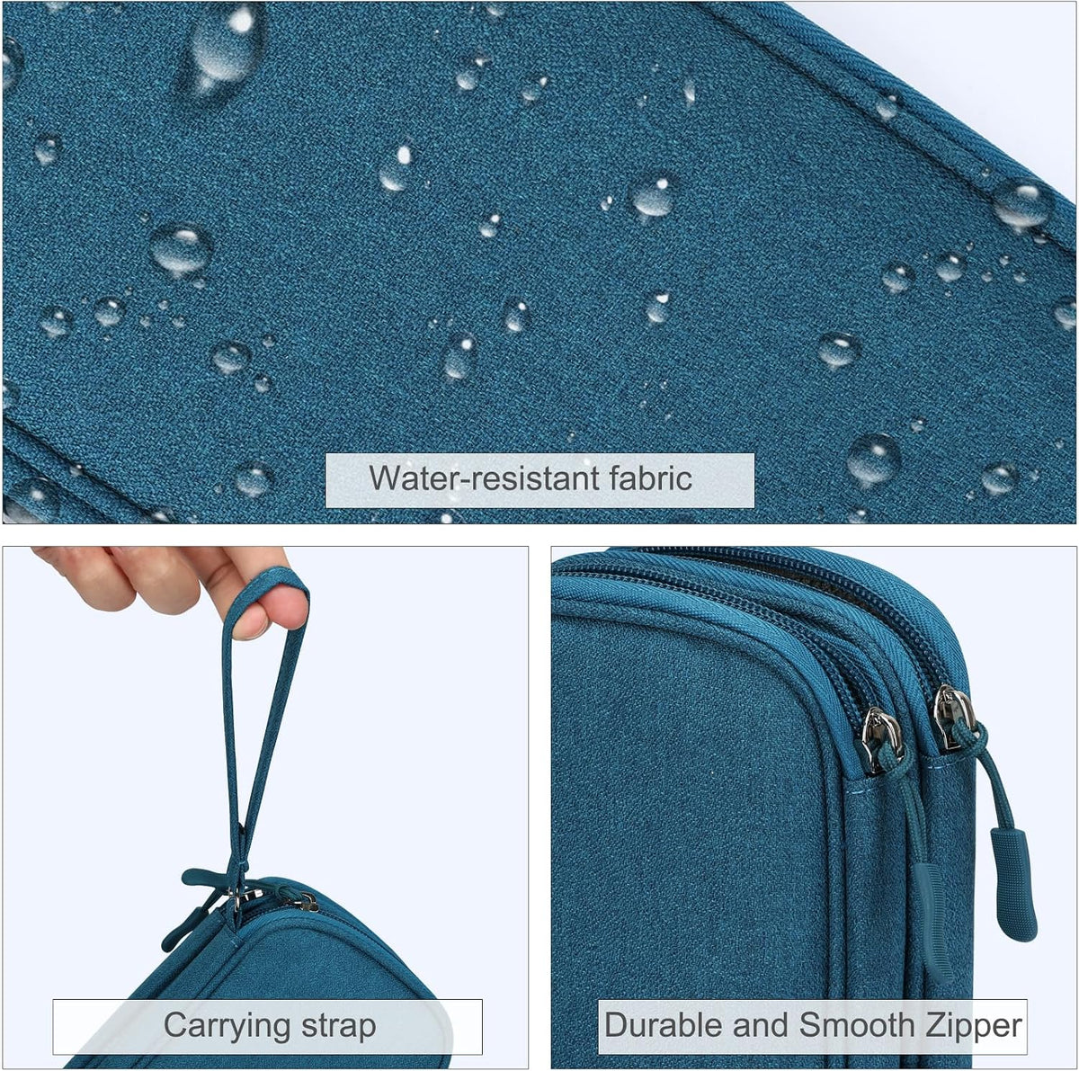 FYY Two-Layer Tech Organizer Pouch, Dark Green