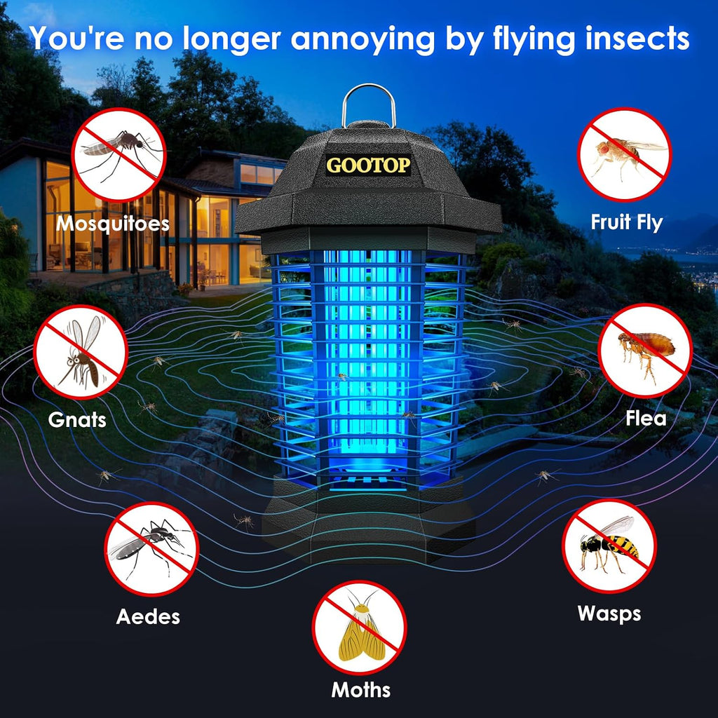 GOOTOP Plug-In Electric Bug Zapper, Black