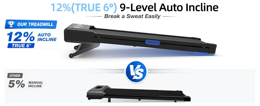TRAILVIBER Under-Desk Walking Treadmill – Blue – product detail
