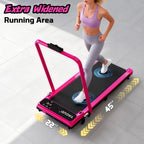 【BACKTOSCHOOL】 YAGUD Foldable Handrail Adjustable Incline Treadmill, Low Noise Motor Walking Pad, 330lbs Weight Capacity, Remote Control & Wheels for Easy mobility, Dual Shock Absorption System Home Gym Equipment, Home Workout Equipment · 5