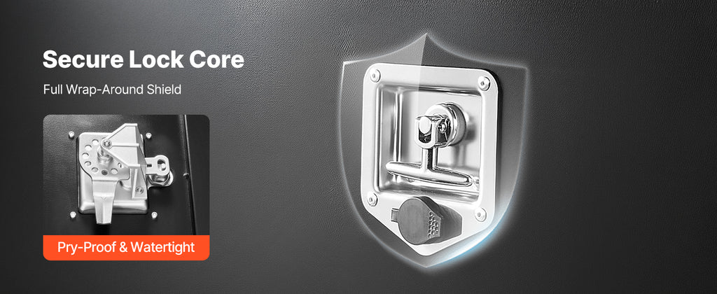 VEVOR JL-TB17S-2 24-Inch Underbody Steel Truck Tool Box – 24*12*14, Black – 24*12*14 / Black – product detail