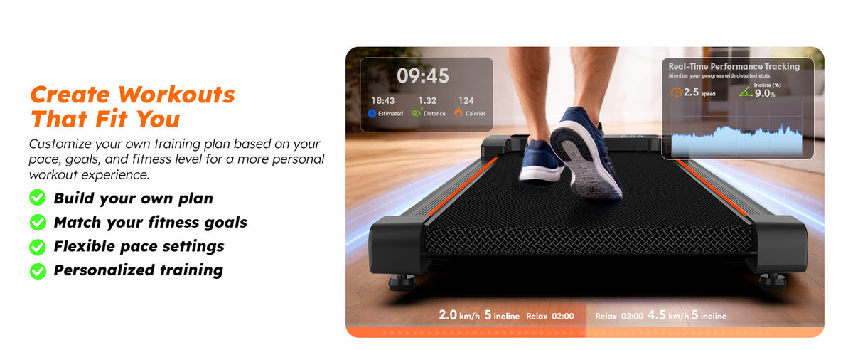 Rockare Walking Treadmill – Black – product detail