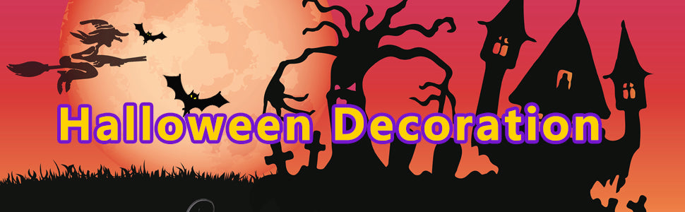ILLUMINEW 001 Solar-Lighted Halloween Crashing Witch Decoration – Orange Purple – product detail