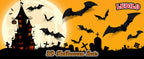 LUDILO Black 3D Bat Wall Decorations, 100 Pieces