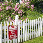 CVNDKN Halloween No Trespassing Metal Sign – 20cm x 30cm (7.8 inches x 11.8 inches), red white – red white / 20cm x 30cm (7.8 inches x 11.8 inches) – product detail