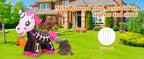 COMIN 69286 5-Foot Halloween Skeleton Unicorn Inflatable – Pink – product detail