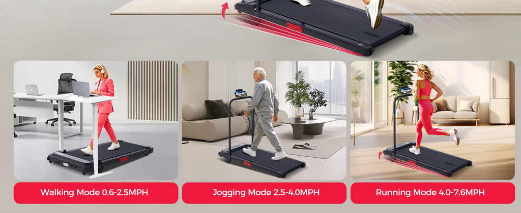 Potupus V300-DYV Under-Desk Walking Treadmill – Black-A1 – product detail