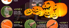 TISEJOY 9077 7.5-Foot Halloween Pumpkin Inflatable – Yellow – product detail