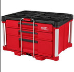 Milwaukee 48-22-8447 PACKOUT 3-Drawer Multi-Depth Tool Organizer – red