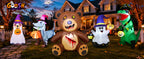 GOOSH 69729 5-Foot Halloween Teddy Bear Inflatable – Brown and Red – product detail