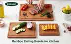zeawec Carbonized Bamboo Cutting Boards, 3-Piece Set