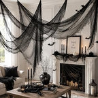 Qtisky 5-Piece Halloween Gauze Decorating Cloth Set – 72 x 30 inches, black – black / 72 x 30 inches – product detail