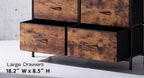 WLIVE 9-Drawer Fabric Dresser in Rustic Brown