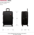 SwissGear 8018202167 Hardside Suitcase – Checked-Medium 24-Inch, Black – Black / Checked-Medium 24-Inch – product detail