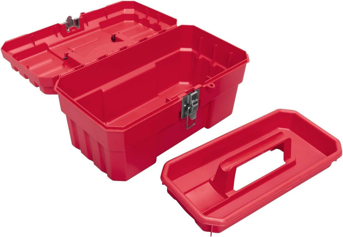 Akro-Mils 14-Inch ProBox Tool Box with Removable Tray, Black or Red