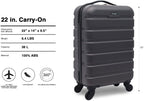 Wrangler Hardside Spinner Carry-On Suitcase – Charcoal – product detail