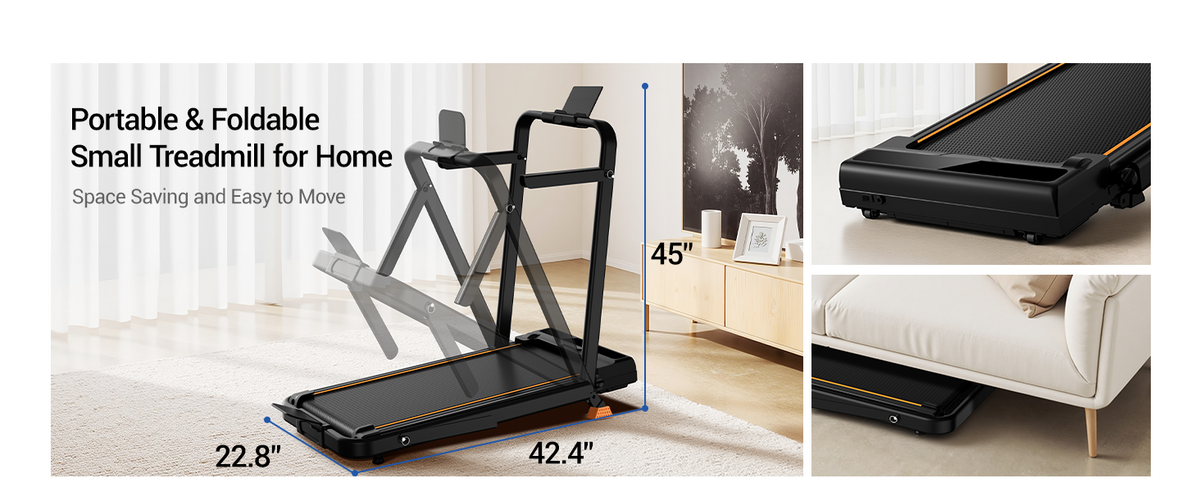CURSOR FITNESS X5F Folding Walking Treadmill with Handles
