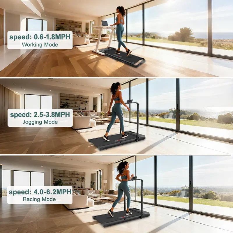 OVER SELF 2-in-1 Foldable Treadmill - 2in1 Walk/Roll, Remote Control, Adjustable Incline, Low Noise, Portable Compact Design, Indoor Exercise Home Gym Cardio Equipment, Caminadora, DealsForYouDays · 6
