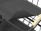 Sevenblue Two-Tier Fruit Basket with Banana Hooks, Black