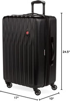 SwissGear 8018202167 Hardside Suitcase – Checked-Medium 24-Inch, Black – Black / Checked-Medium 24-Inch – product detail