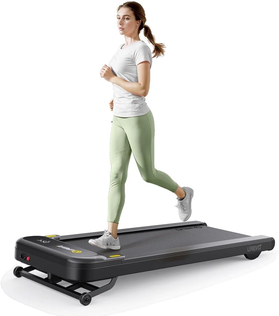 UREVO Spacewalk 3S Under-Desk Walking Treadmill – Black-orange