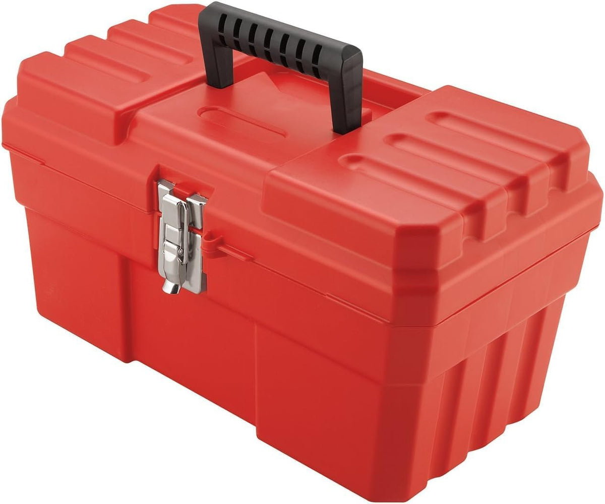 Akro-Mils 14-Inch ProBox Tool Box with Removable Tray, Black or Red