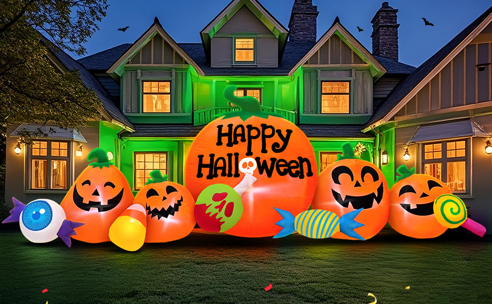 KOOY Halloween Inflatable Decorations – happy pumpkin – product detail